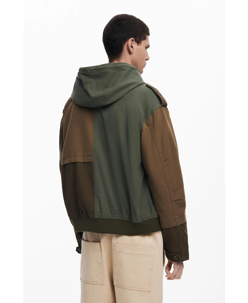 Desigual Men's Hooded jacket with patches