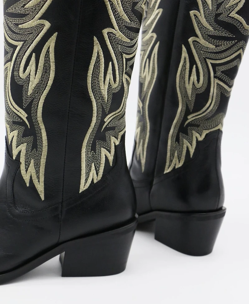 Stivali New York Women's Dramen Leather Cowboy Boots