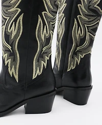 Stivali New York Women's Dramen Leather Cowboy Boots