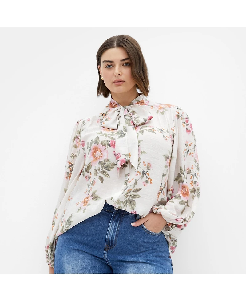 City Chic Plus Arianna Print Top