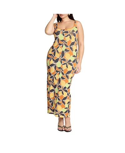 Eloquii Women's Plus Intarsia Column Dress