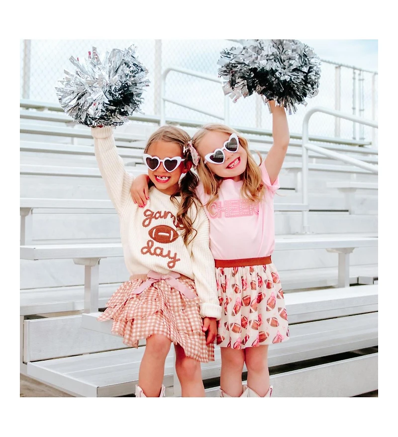Sweet Wink Toddler Girls Game Day Knit Sweater