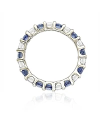 Suzy Levian Sapphire & Created White Alternating Eternity Band Ring