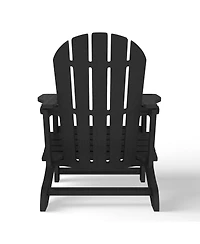 WestinTrends Tool-Free Assembly Outdoor Patio Hdpe Plastic Adirondack Chair with Cup Holder