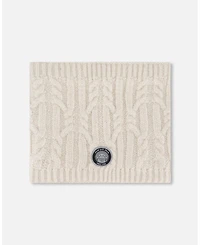 Deux par Kids Unisex Lined Winter Neckwarmer Off-White - Toddler|Child