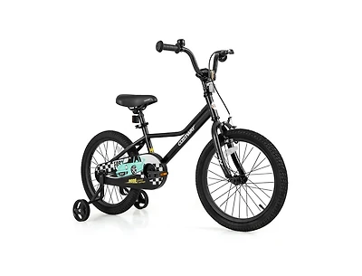 18 Inch Kids Bike Adjustable for Ages 4-8 with Low-Step Frame