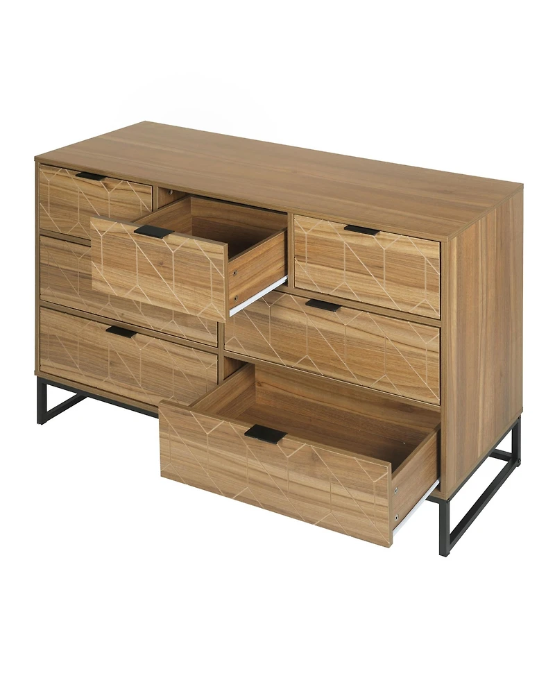 Casainc Modern Wood Storage Cabinet with 7 Drawer