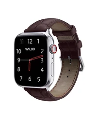 Waloo Crocodile Texture Leather Replacement Band for Apple Watch