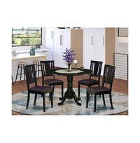 East West Furniture 5 Pc dinette set - Dining Table and 4 Dining Chairs