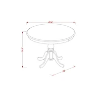 East West Furniture 3 Pc Dining room set - Kitchen dinette Table and 2 Kitchen Dining Chairs