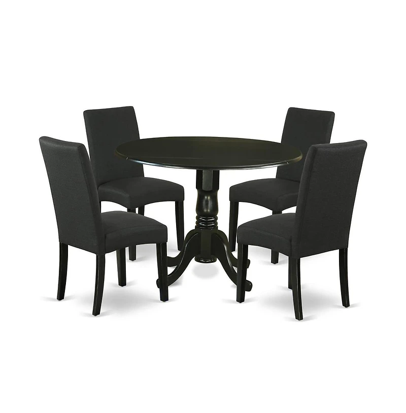East West Furniture Dining Room Set Black