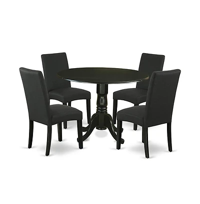East West Furniture Dining Room Set Black
