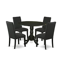 East West Furniture Dining Room Set Black
