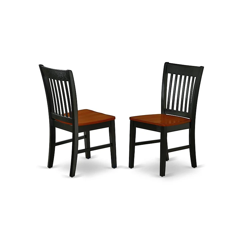 East West Furniture Dining Room Set Black & Cherry