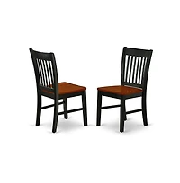 East West Furniture Dining Room Set Black & Cherry