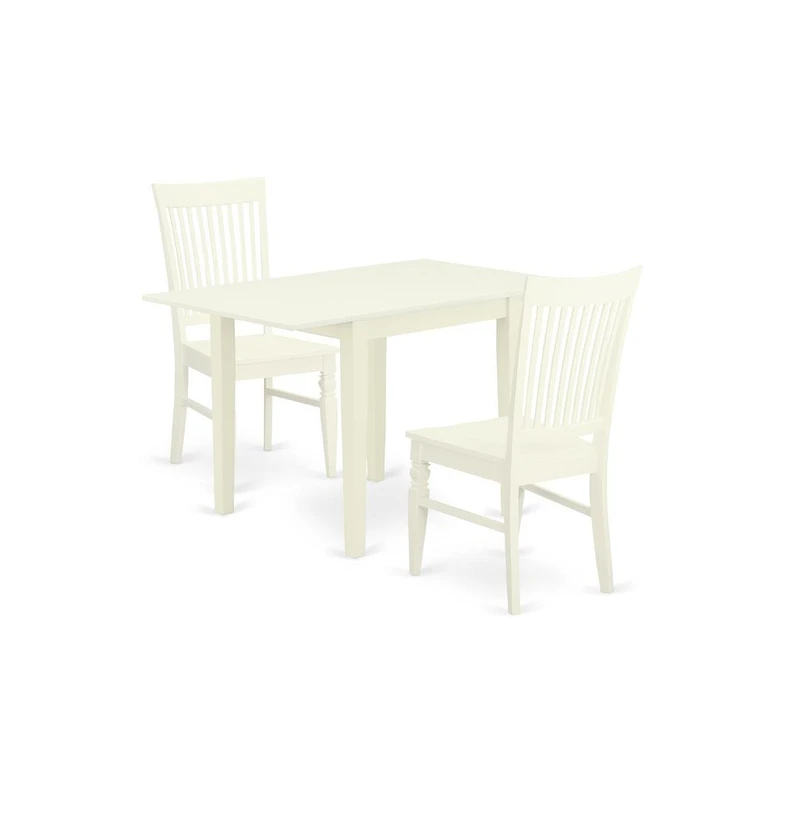 East West Furniture Dining Room Set Linen White