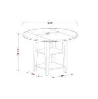 East West Furniture Dining Room Set Linen White