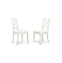 East West Furniture 3 Piece Dinning Room Table Set Consists of 1 Drop Leaves Dining Room Table and 2 Linen White Wood Chair with X-Back