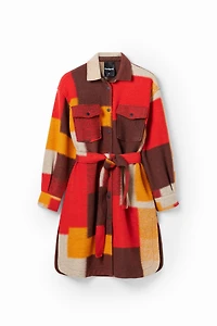 Desigual Women's Checked overshirt coat