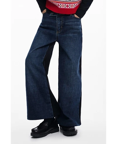 Desigual Girls Girls's Asymmetric waist combined jeans
