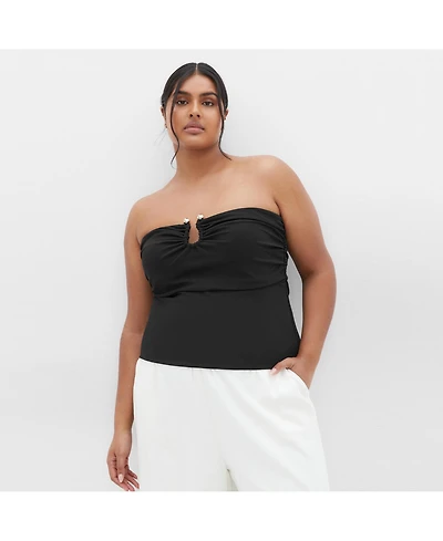 City Chic Plus Lila Top