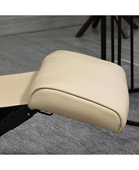 Homcom Faux Leather Manual Recliner with Swivel Wood Base,