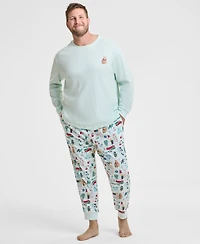 Holiday Lane Men's Big & Tall Winter Cotton Pajama Set, Macy's Exclusive