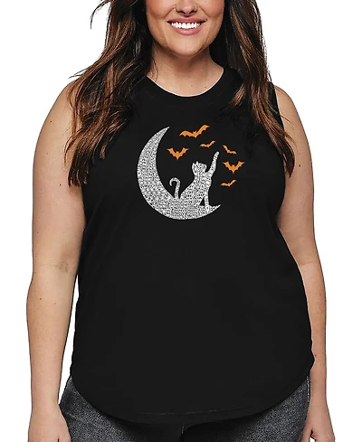 La Pop Art Plus Lunar Bats Word Tank Top