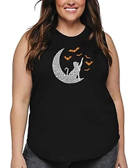 La Pop Art Plus Lunar Bats Word Tank Top