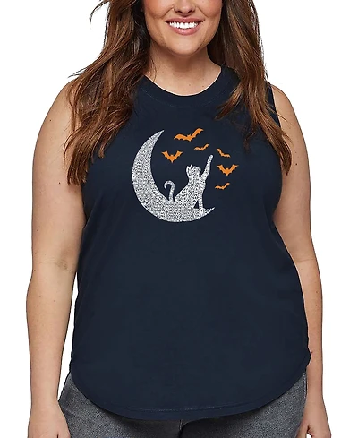 La Pop Art Plus Lunar Bats Word Tank Top