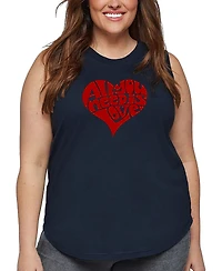 La Pop Art Plus All You Need Is Love Word Tank Top