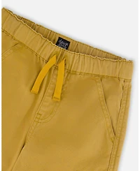Deux par Boy Twill Jogger Cargo Pants Ochre - Child