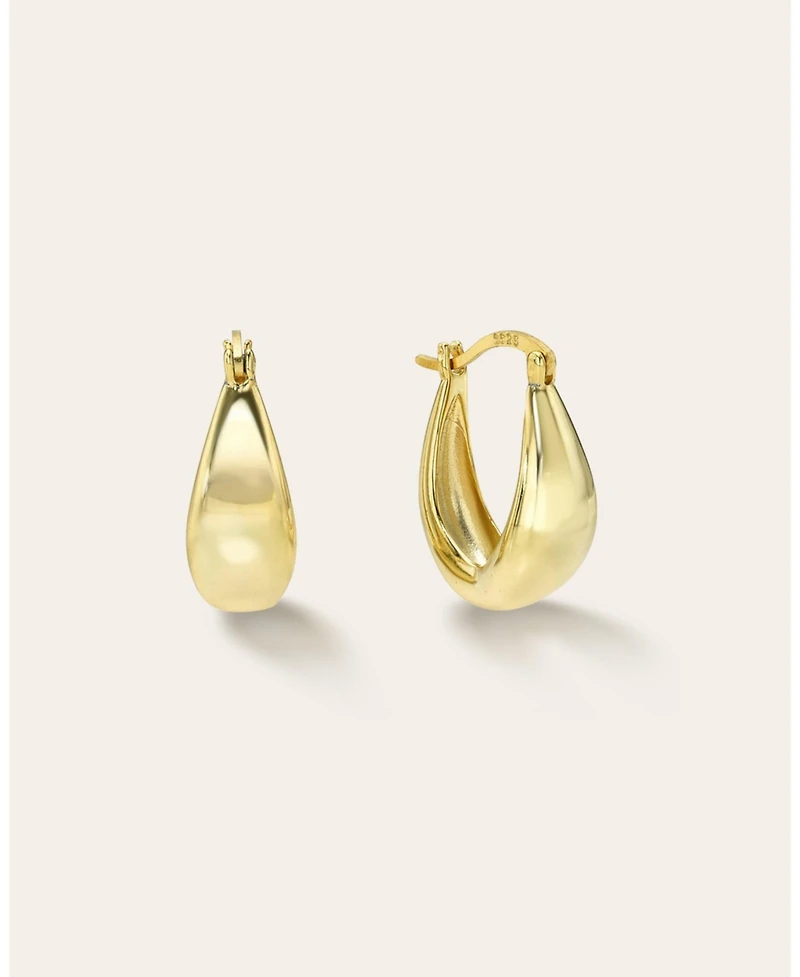 Zoe Lev Organic Dome Huggie Earrings