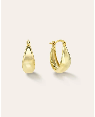 Zoe Lev Organic Dome Huggie Earrings