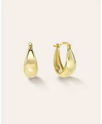 Zoe Lev Organic Dome Huggie Earrings