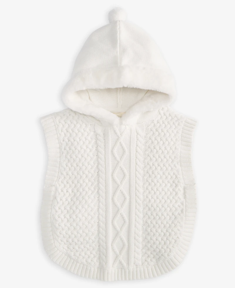 First Impressions Baby Girls Cable-Knit Poncho, Macy's Exclusive