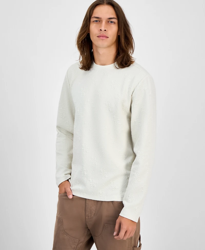 Guess Men's Quattro G Logo Crewneck Sweater