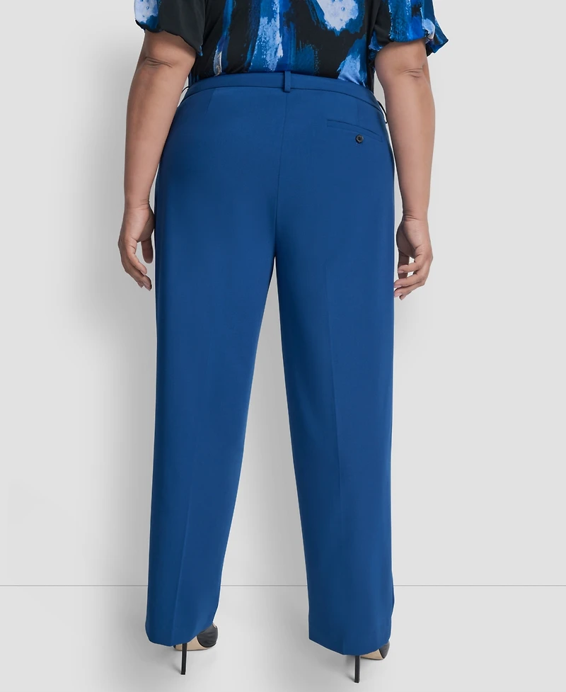 Dkny Plus Modern-Fit Straight-Leg Pants
