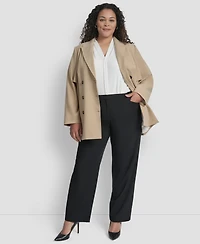 Dkny Plus Double Breasted Trench Jacket