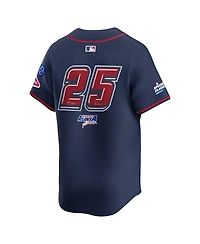 Nike Men's 25 Navy Atlanta Braves 2025 Mlb Speedway Classic Alternate Limited Jersey