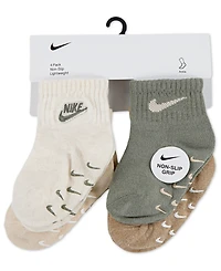 Nike Baby and Toddler 4-Pack Logo Gripper Socks