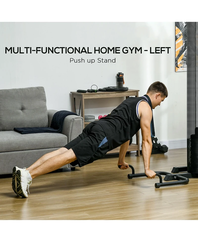 Soozier Multi Home Gym Equipment, Workout Station with 143lbs Weight Stack
