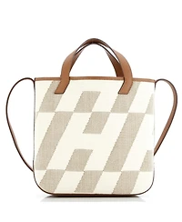 Pre-Owned Hermes 27 Cabas H en Biais Tote Canvas with Leather