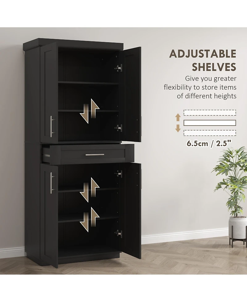 Homcom Kitchen Pantry with Doors and Drawer