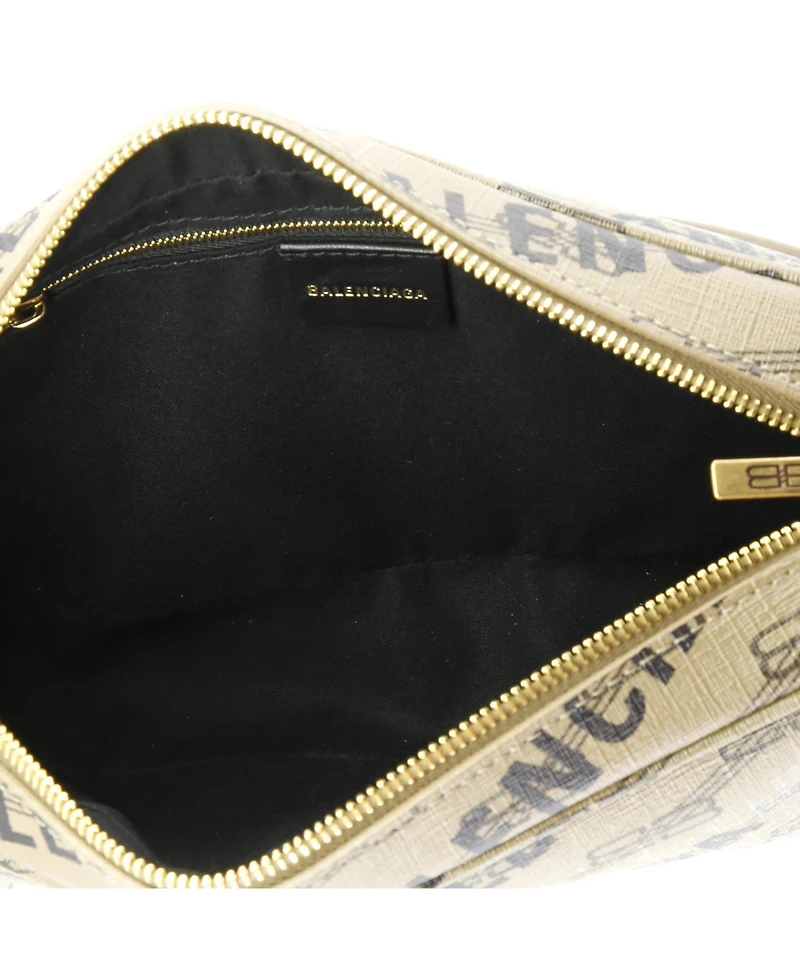 Pre-Owned Balenciaga Medium Signature Camera Bag Bb Monogram Coated Canvas