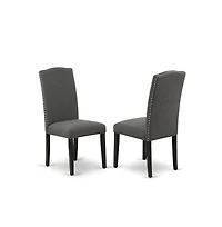 East West Furniture 5-Pc Dinette Room Set - 4 Kitchen Chairs and 1 Modern Rectangular Cement Wood Dining Table with High Stylish Chair Back