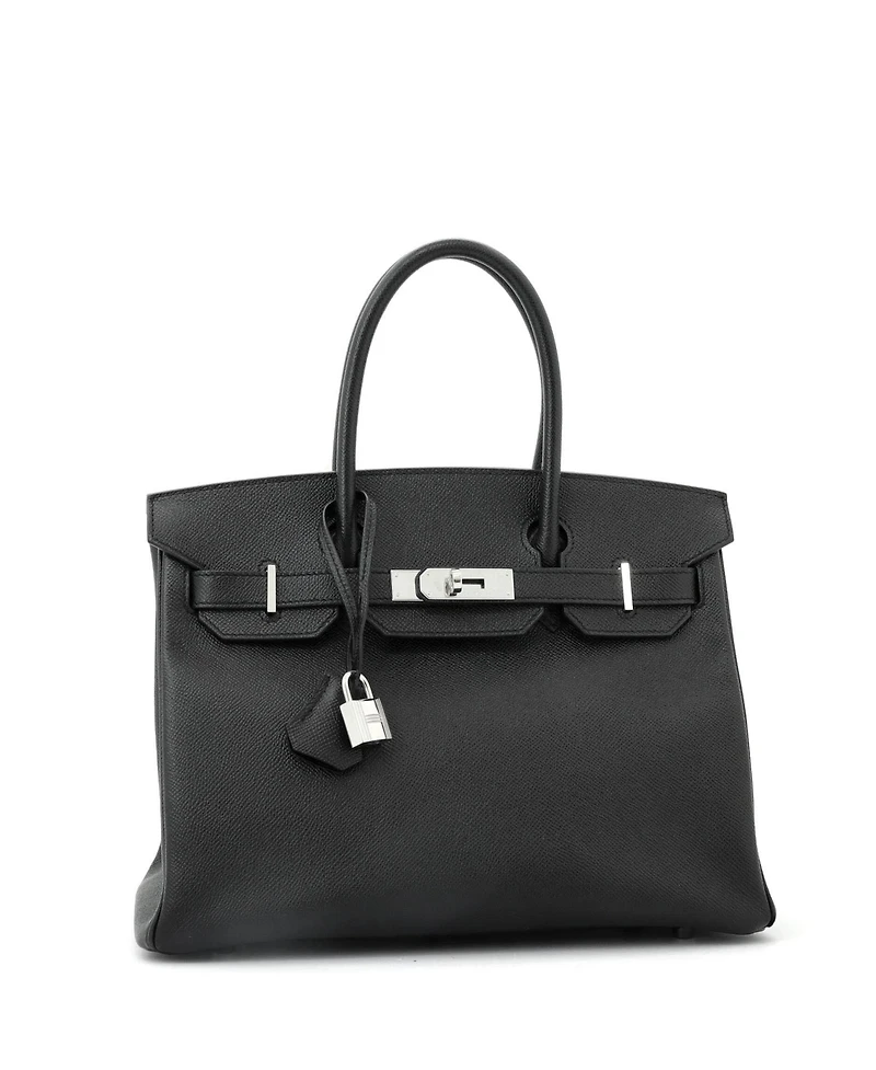Pre-Owned Hermes Birkin Handbag Epsom with Palladium Hardware