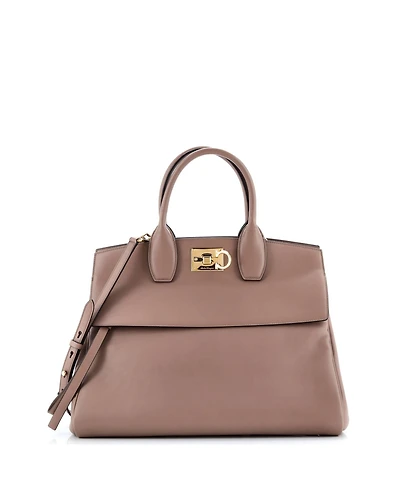 Pre-Owned Salvatore Ferragamo Medium Studio Satchel Leather