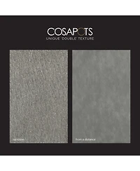 Cosapots Mondo Large Planter – Stone Finish Fiberglass Indoor/Outdoor and Weather-Resistant Round D x H