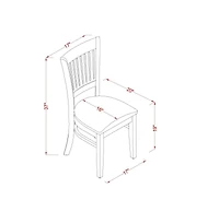 East West Furniture 5-Piece Kitchen Table Set- 4 Dining Chairs with Linen Fabric Seat and Slatted Chair Back - Drop Leaves Dining Table
